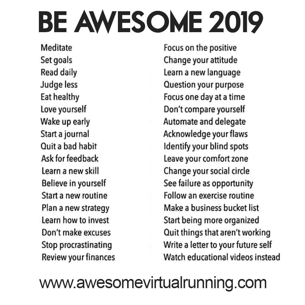 Being Awesome isn’t just about putting in the miles. #awesome2019 
awesomevirtualrunning.com