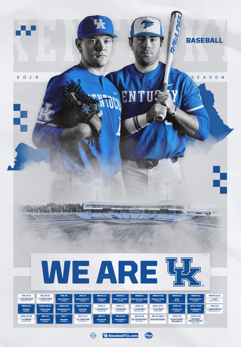 ⭐️ FIRST LOOK ⭐️ 

Our 2019 season poster is making its debut today! The posters now are available at the <a href="/UKAthletics/">Kentucky Athletics</a> Welcome Center in the main lobby area of the Joe Craft Center. Let's Go!!! #WeAreUK