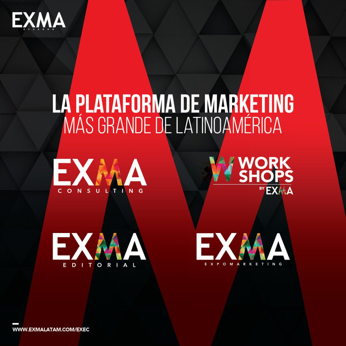 Empieza el año junto a #EXMAEC. No somos solo un congreso de #Marketing de alto valor académico, sino una plataforma en la que encuentras consultorías, speakers, bibliografía marketera, conferencias, talleres y el mejor espacio de Networking.