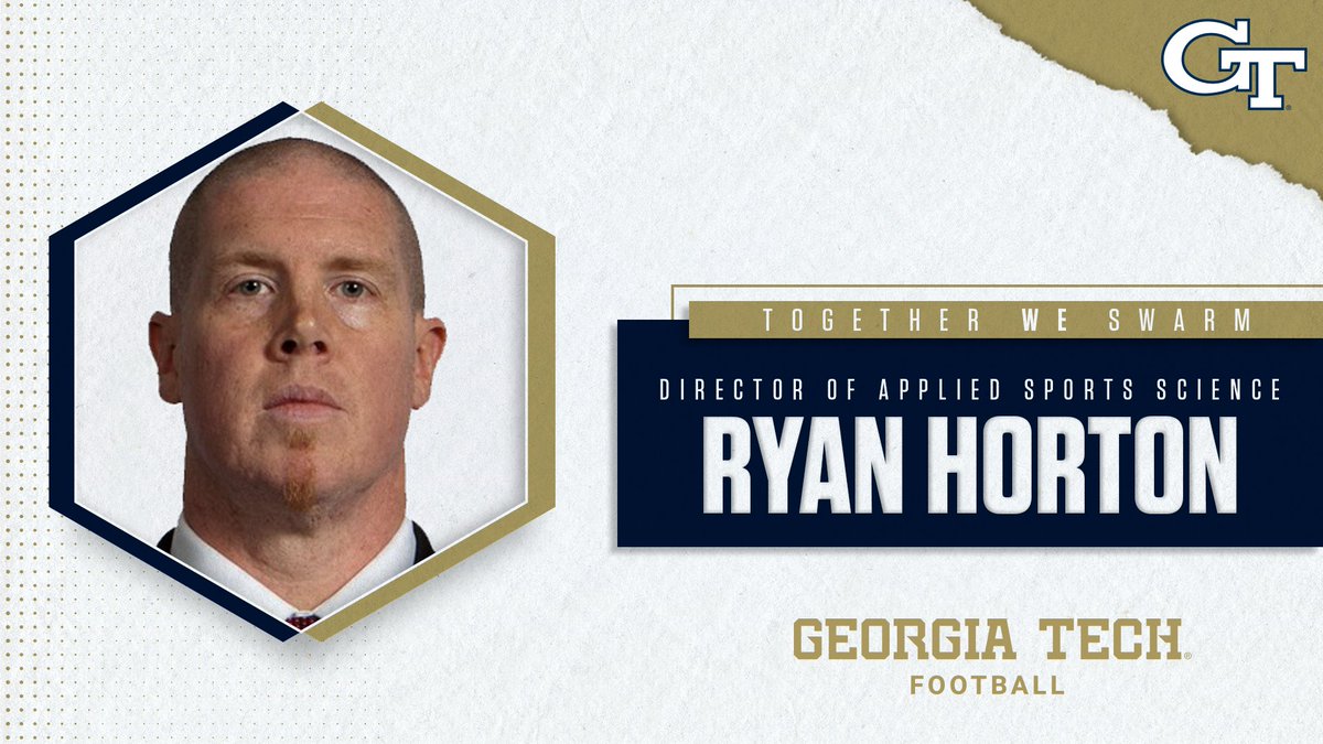 GeorgiaTechFB's tweet photo. 4️⃣ new additions to @CoachCollins staff: 

🐝 Defensive ends/outside LBs coach Larry Knight

🐝 Defensive line coach Jim Panagos

🐝 Tight ends/offensive special teams coach Chris Wiesehan

🐝 Director of applied science Ryan Horton

Full details: https://t.co/KijMI7c2YF https://t.co/4J8Ue2SeDH