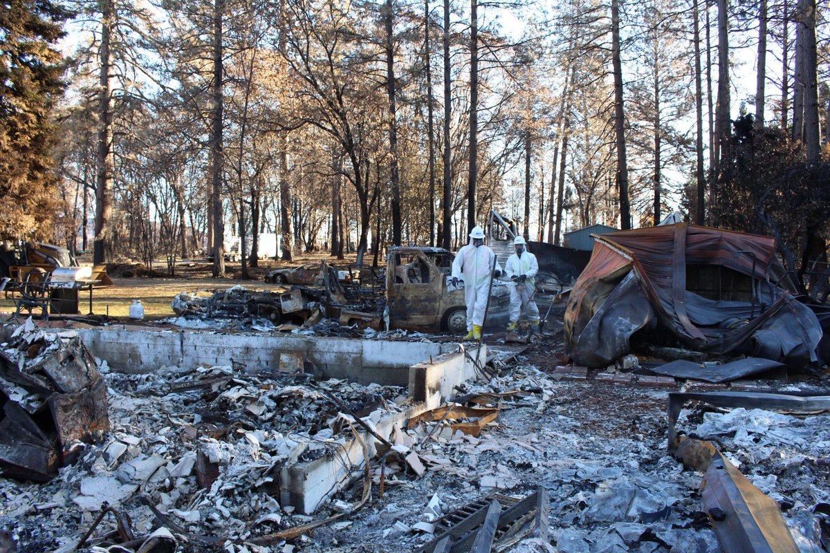 The household hazardous waste cleanup (Phase 1) effort by <a href="/EPAregion9/">EPA Pacific Southwest Region</a> and <a href="/CaliforniaDTSC/">DTSC</a> has completed cleanups at more than 44% of affected properties in <a href="/paradise_ca/">Town of Paradise</a> and Butte County. Follow the progress at buttecountyrecovers.org/phase1status/ #CampFire
