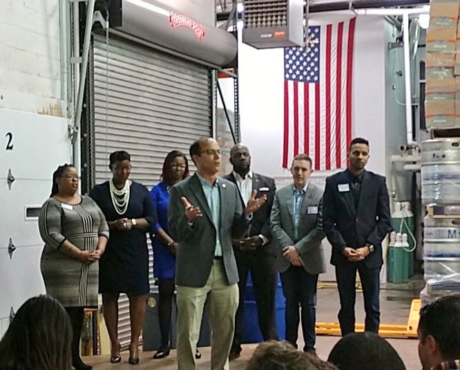 JamesLewisVA's tweet photo. Great turnout for the @VAYD Toast to Millennial Leadership at @PortCityBrew. Cheers to the 10+ millennials elected throughout the Commonwealth in November. #YoungGetsItDone https://t.co/zl90zWKlbd