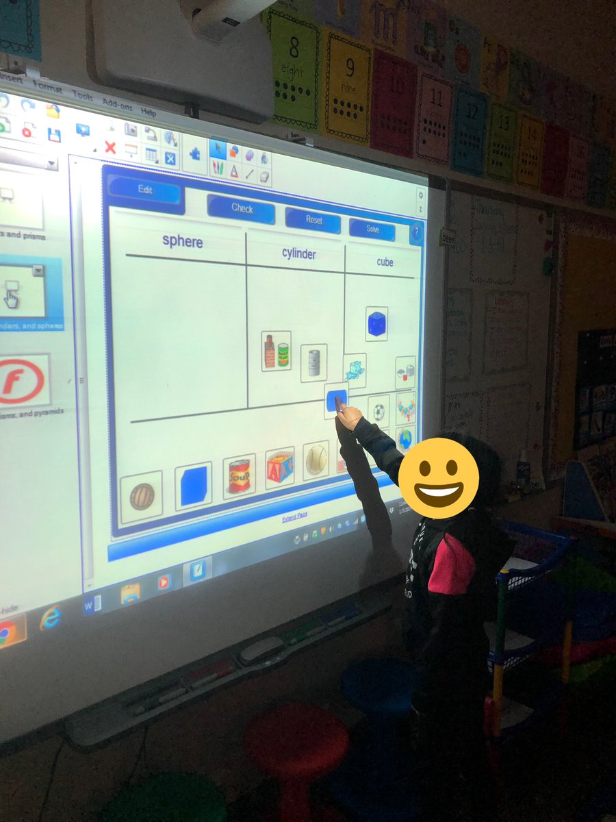 BrittanyEmbler's tweet photo. After singing our shape songs today, we worked on sorting three-dimensional shapes. Interactive &amp; engaging lesson that focused on vocabulary and the best part was...students asked if we could find more of these! @oakgrovees @wcpssmathelem #kindergarten #otterthisworld https://t.co/E3scvGHEHF