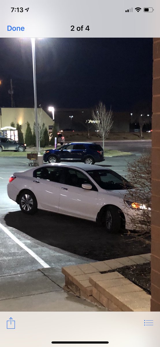 ryanrbender's tweet image. Can anyone confirm the make and model of this vehicle?  The woman driving this car assaulted my wife tonight in Lenexa, KS.  This is the clearest picture I have.