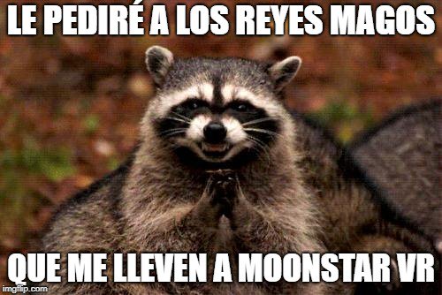 MoonstarVr's tweet photo. 👾👾👾Pídele a los Reyes Magos👳🏿‍♂️👳🏽‍♂️👳🏻‍♂️ que te den entradas a Moonstar VR Experience y diviértete como nunca en nuestro Arcade👾👾👾

#moonstar #tresreyesmagos #moonstarvr #arcade #vrarcade #realidadvirtual #VirtualReality  #oculusgo #OculusRift #Oculus #gamedevelopment #snackbar https://t.co/rcr1fokj8f