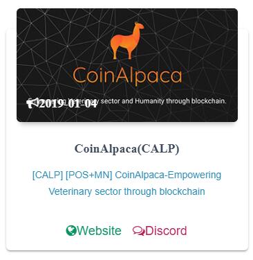 mncn_online's tweet image. We mention 😀CoinAlpaca(CALP)😍 on our Recent News area! Let us know if you want to get listed on mncn.online for more accurate ROI masternode stats info display and MN monitoring system!
Join now to enjoy discounts, e.g. 10% OFF CryptoBridge!
@CoinAlpaca