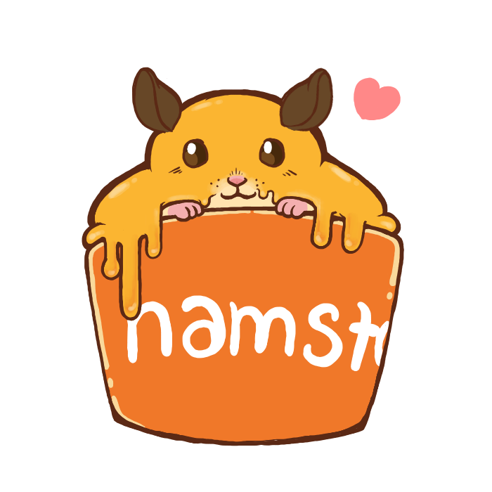<a href="/vanillahamham/">VanillaHamHam</a> Butterscotch looks like a cream white hamster with a layer of golden syrup over him.  So cute ❤️🍮