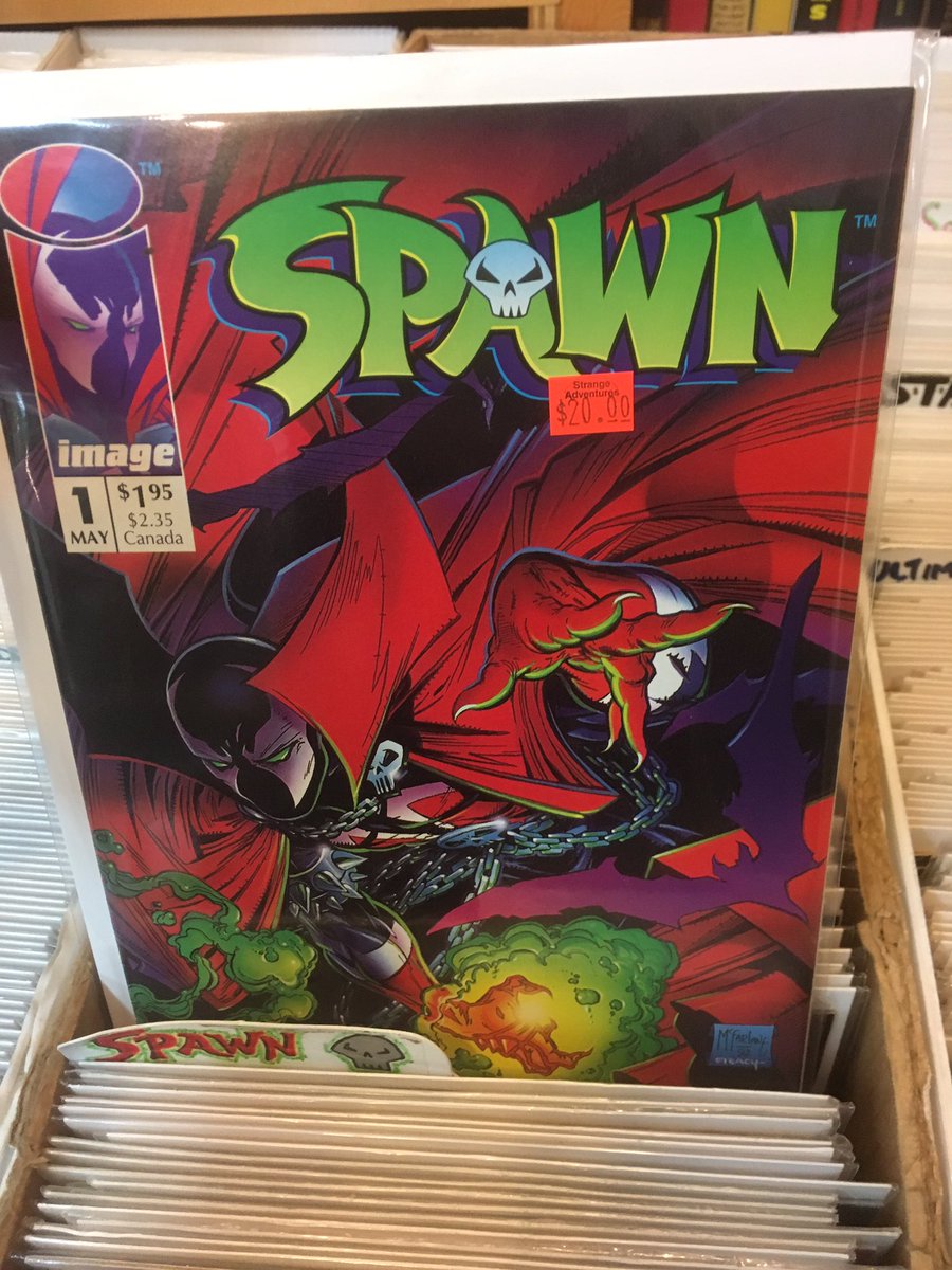 strangeadventrz's tweet photo. #toddmcfarlane says his new #spawn will have “no joy” in it...so you’ll just have to find your own joy in these back issues we’ve just refilled the bins with! #betterasbackissues #spawnmovie #imagecomics #1990scomics https://t.co/Wtl6oZFHoq