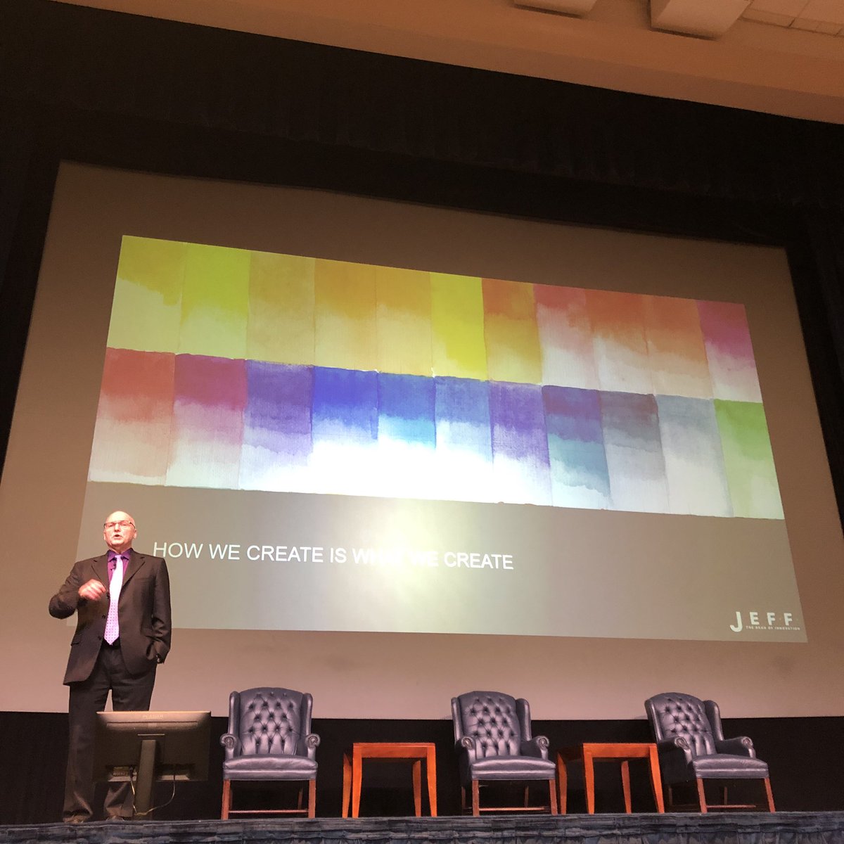 JasonWomack's tweet photo. “How we create is what we create.” @JeffDeGraff @LEDxAU #LEDxAU https://t.co/x4mxtVr9IJ