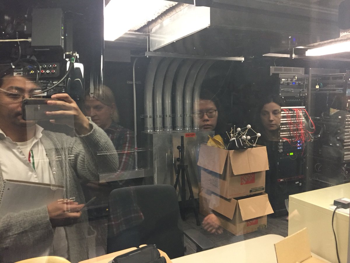 philartatVT's tweet photo. Excited to learn about the Cube system @ICATatVT!! Envision a project to fuse robots, theatre, 360β screen, and spatial audio!! https://t.co/sTsUUdo0Vh