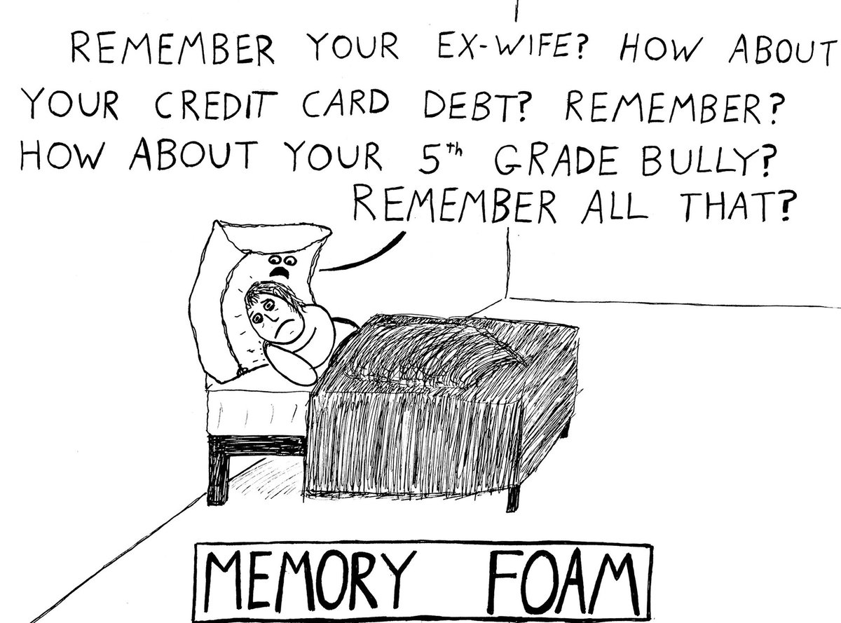 #memoryfoam #memoryfoampillow #memories #insomnia #memory #memoryfoambed #memoryfoammattress #webcomic #webcomics #pillow #pillows #bed #mattress #beds #comics #comic #illustration #pillowtalk