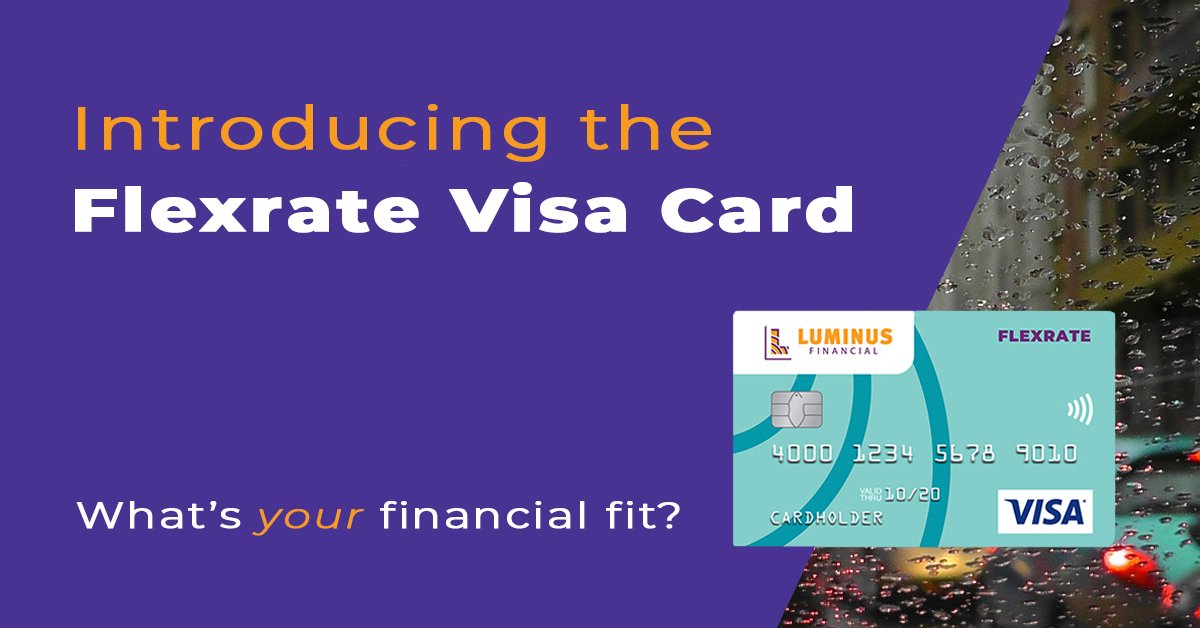 ClearlyLuminus's tweet image. With the FlexRate Visa card, you can enjoy the interest  that fits your lifestyle! With customat the link below! #lowerinterest #custombanking #visacard #flexrate #rewardsprogram #toronto ow.ly/4YDY30n8suj