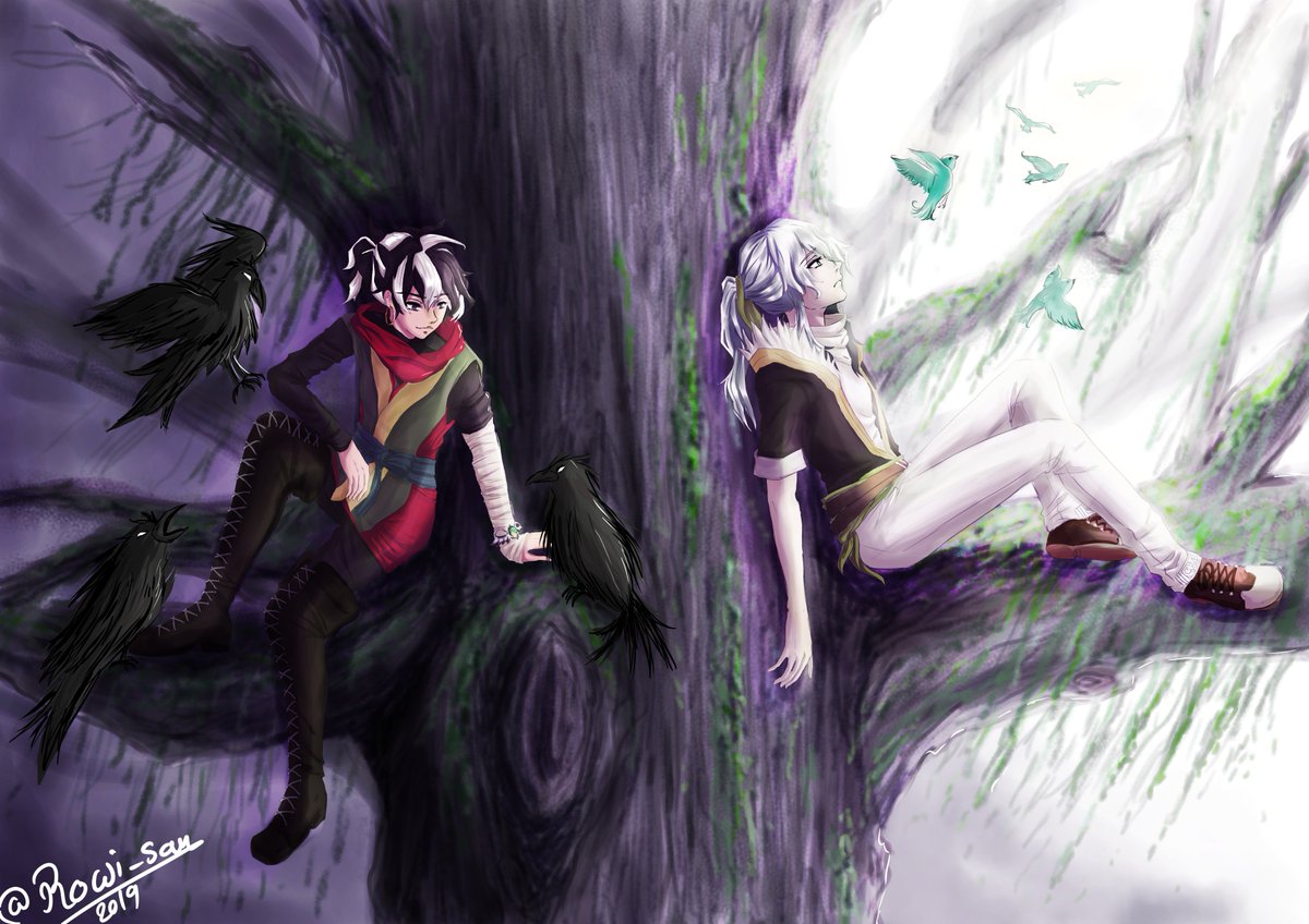 Rowi_san's tweet photo. "My darkness is always by my side what about your light?"
this my entry @Okolnir fanart contest ... https://t.co/RBtaXpVJg3