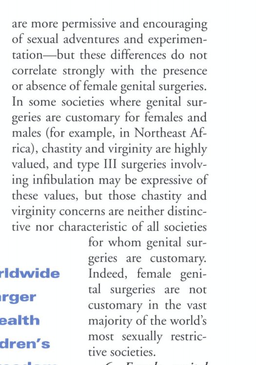 practices ritual female genital cutting ALSO practices male genital cutting, often in parallel ceremonies for similar reasons ( https://bit.ly/2F4Sv7g ). Depending on the details of what is done, the male version of the ritual is often *much* more severe, as  @Ayaan Hirsi Ali