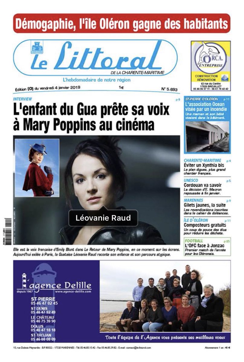 Merci du fond du cœur <a href="/lelittoralhebdo/">Journal Le Littoral</a> pour cette luminomagifantastique une 😊🌟☂️ #LeRetourdeMaryPoppins #doublage #vf @EmlLyBIunt <a href="/Lin_Manuel/">Lin-Manuel Miranda</a> @emilybluntoffcl <a href="/MaryPoppins/">Mary Poppins Musical</a> <a href="/DisneyFR/">Disney</a>