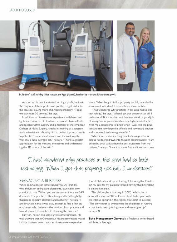 Look who made the cover of MedEsthetics Magazine- our very own Dr. Omar Ibrahim! Dr. Ibrahimi is honored to be the feature story and discusses his challenges and triumphs in founding the Connecticut Skin Institute. Read the full article here: ctskindoc.com/dr-omar-ibrahi…