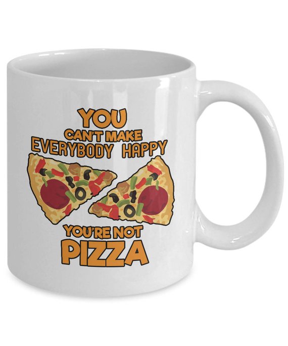 "You Can't Make Everybody Happy Not Pizza Funny Ceramic Coffee Tea Mug Cup White"
Order Here: ow.ly/Ti2C30n9FF8 
Also Available: Tanktop, Tshirt, Hoodie variation
#awemazinggoods
#EtsyGifts
#personalizedmug
#funnymug
#pizzalover