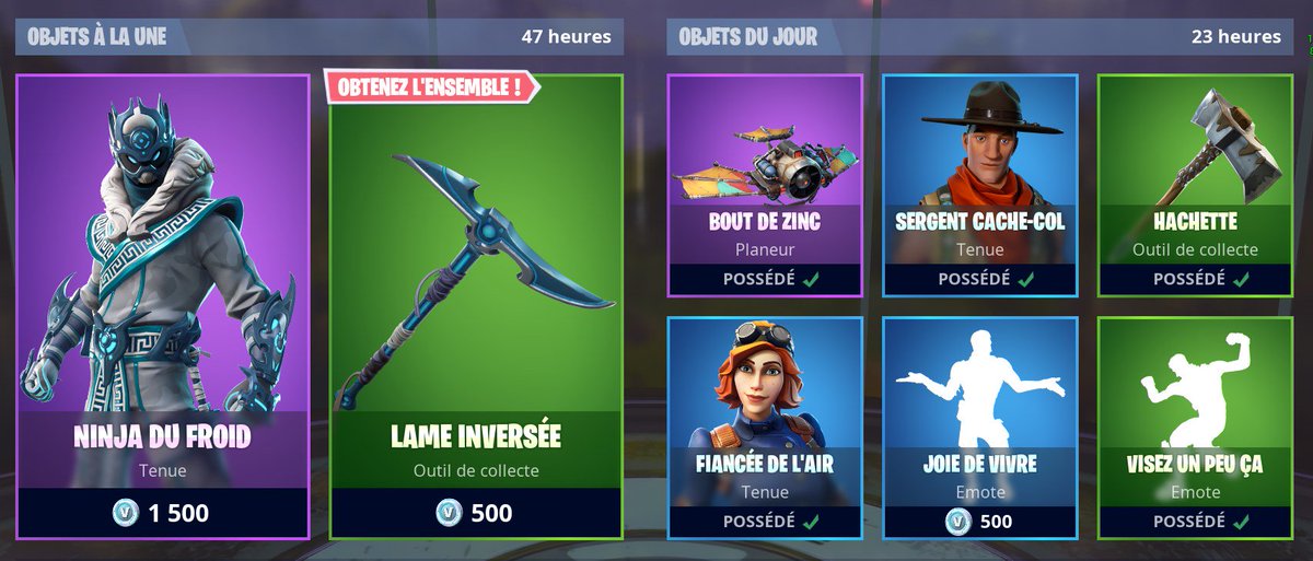  - pioche fortnite lame inversee