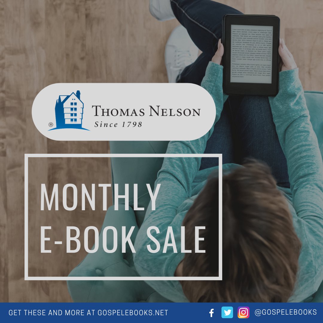 21 discounted #kindle #ebooks from <a href="/ThomasNelson/">Thomas Nelson</a>

See them all here: gospelebooks.net/christian-eboo…

Authors in this sale include: @maxlucado @teddekker @kimcashtate <a href="/thekatlee/">Kat Lee</a> <a href="/drleman/">drleman</a> <a href="/AndyAndrews/">Andy Andrews</a> <a href="/SheilaWalsh/">SheilaWalsh</a> <a href="/DonColbert/">Don Colbert MD</a> <a href="/melanieauthor/">Melanie Dickerson</a> <a href="/HIFR_Burpo/">Heaven is for Real</a> <a href="/DrJohnTrent/">Dr. John Trent</a> +more