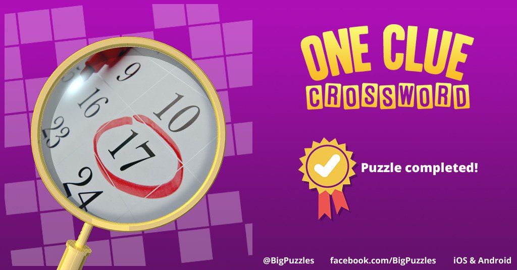 httpbitchin's tweet image. I completed a puzzle in One Clue Crossword. Play now for free!
onecluecrossword.com #OneClueCrossword