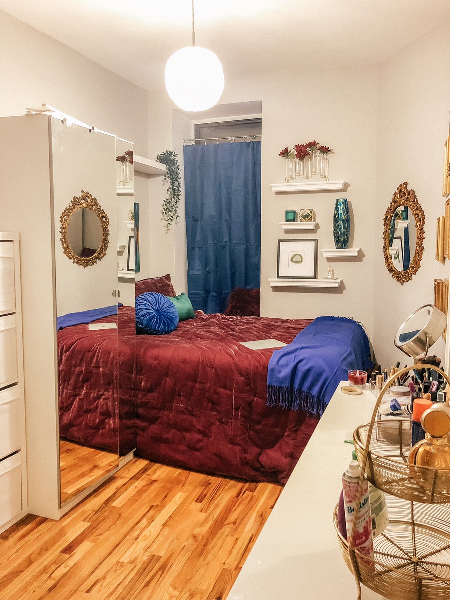 BrynnSmith's tweet photo. I’m all set up in NYC! Super proud of this bedroom. It’s sure as heck better than a crew cabin on a cruise ship! https://t.co/s7xSoWwmW2