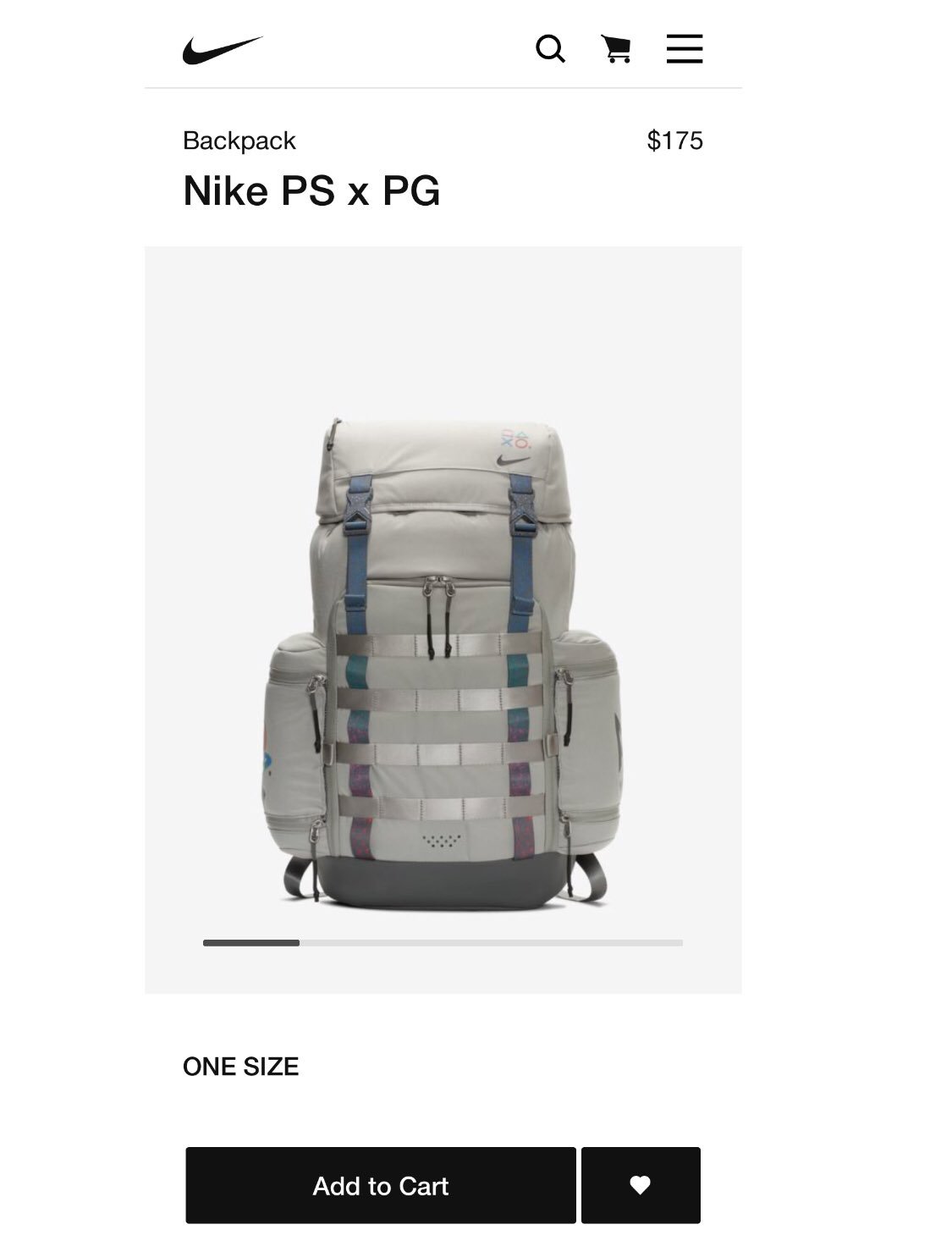 nike playstation backpack black