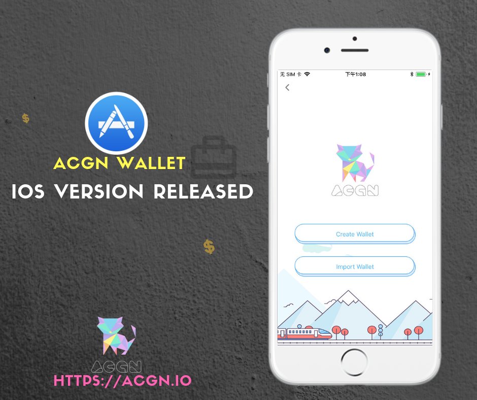 ACGN  Wallet is officially launched on iOS Apple Store with following features.
1) Multicurrency
2) Ecosystem Updates
...
Download link Below...🎁
itunes.apple.com/pk/app/acgn-wa… …

Now mine $CATT on your ios Devices... Yay!

#acgn #iosversion #blockchaintechnology #animation #mining
