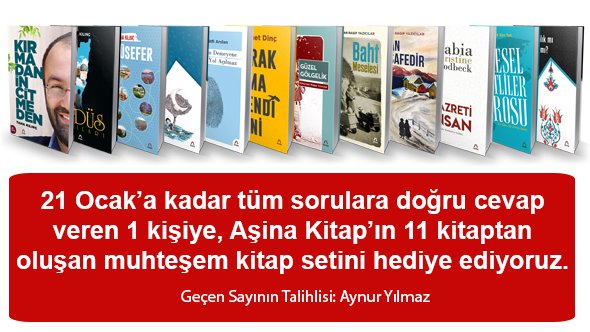 Günaydınlaaar! 😴

Sabah sabah soru sorulmasından kimse hoşlanmaz ama, biraz zihinsel aktivite güne daha iyi başlamaya yardımcı olabilir. 😉

Biz sorduk, cevaplaması sizden: gencdergisi.com/odullu_test.ht…