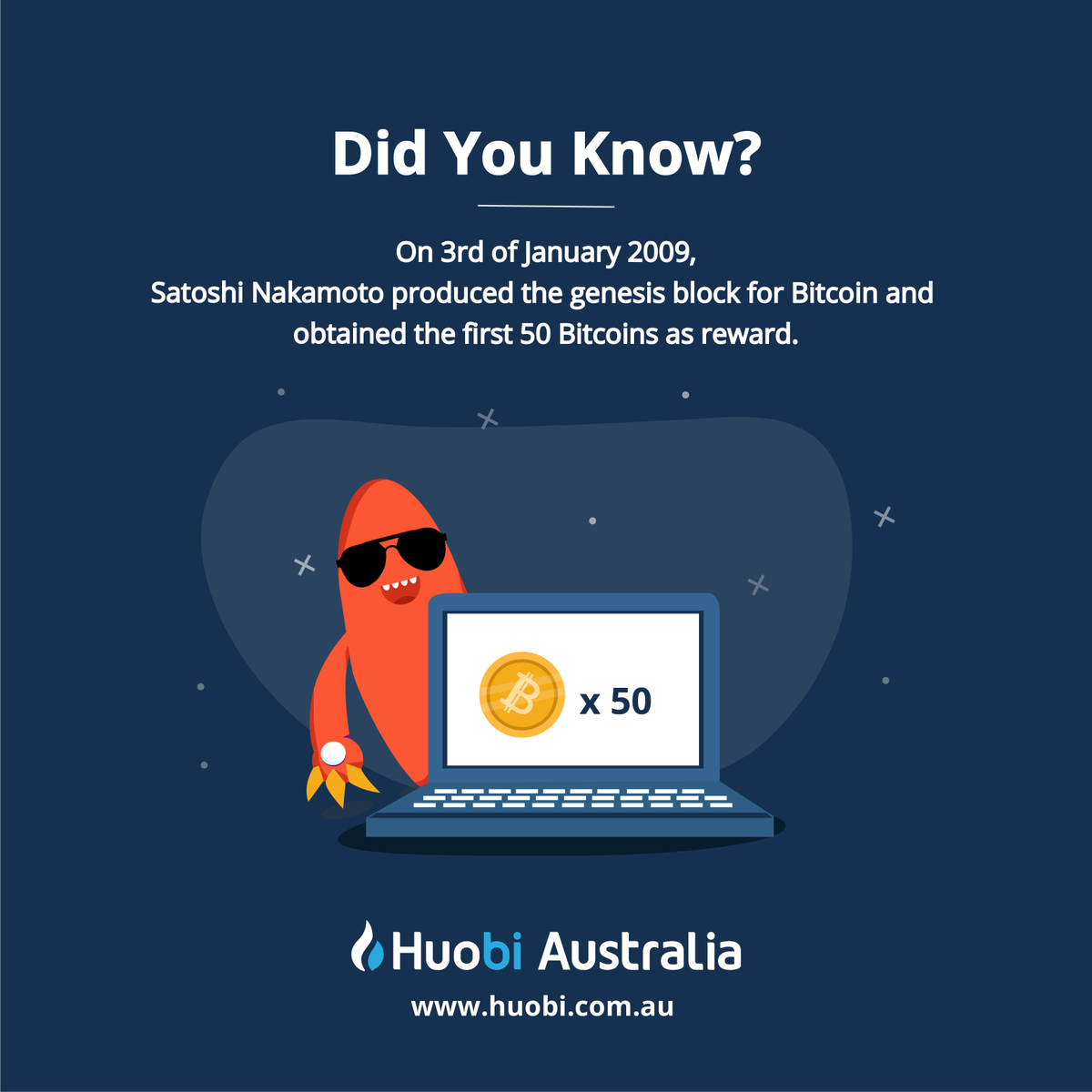 Fun Fact Friday!

About 10 years ago, Satoshi Nakamoto produced the genesis block for Bitcoin and obtained the first 50 Bitcoins as reward.

👉To trade cryptocurrencies, jump onto huobi.com.au 

#huobiau #btc #blockchain #cryptocurrency #genesis #funfact #didyouknow