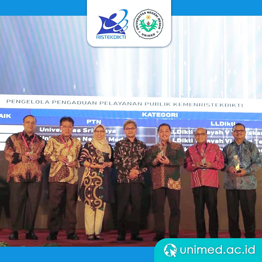 UnimedOfficial's tweet image. UNIMED meraih penghargaan peringkat ke 2 terbaik Pengelola Pengaduan Pelayanan Publik dari Kemristekdikti Tahun 2019

#RakernasRistekdikti2019 #Kemristekdikti #Unimed #UniversitasNegeriMedan