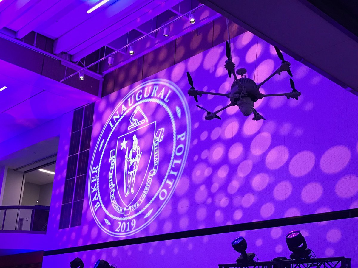 Our own Joyce Sidopoulos and @CyphyWorks given a shout out from ⁦<a href="/MassGovernor/">Governor Maura Healey</a>⁩ for bringing #robots to his inauguration party! 🤖