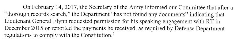 29) The article cited a February 16, 2017 letter sent by then-House oversight committee Chairman Jason Chaffetz and the ranking Democrat on the committee, Elijah Cummings, which noted the following: https://democrats-oversight.house.gov/sites/democrats.oversight.house.gov/files/documents/2017.02.16.Chaffetz%20EEC%20to%20Leading%20Authorities,%20Inc%20re.%20Flynn.pdf