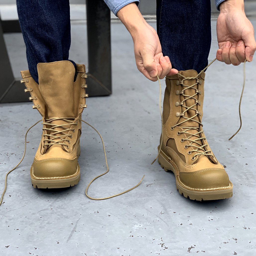 デッド レア ダナーRIVOTミリタリー スエード レザー ブーツ米軍レディース Danner 米軍 USMC ラット ブーツ ダナー製 ホットウェザー