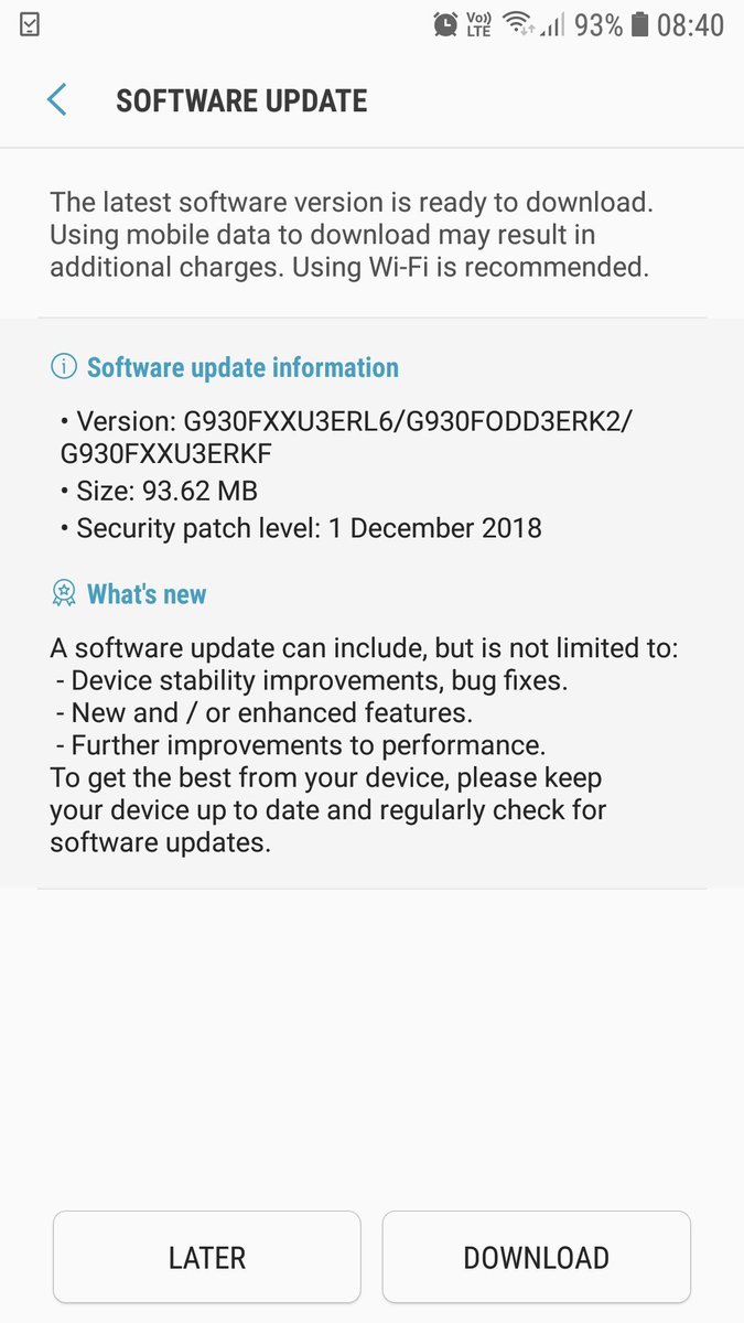 modibimal's tweet image. #AndroidSecurityUpdate #Samsung #GalaxyS7 #India