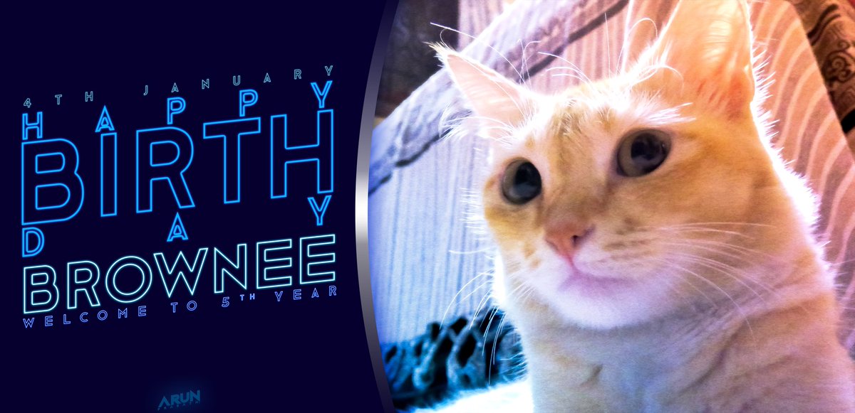 APrasath16's tweet image. H  A  P  P  Y
B  I  R  T  H  D  A  Y
B  R  O  W  N  E  E  !  !  !
🐱😍💙😘

#WelcomeTo5thYear
#Jan4th #HappyBirthdayBrownee #HBD #HappyBDayBrownee