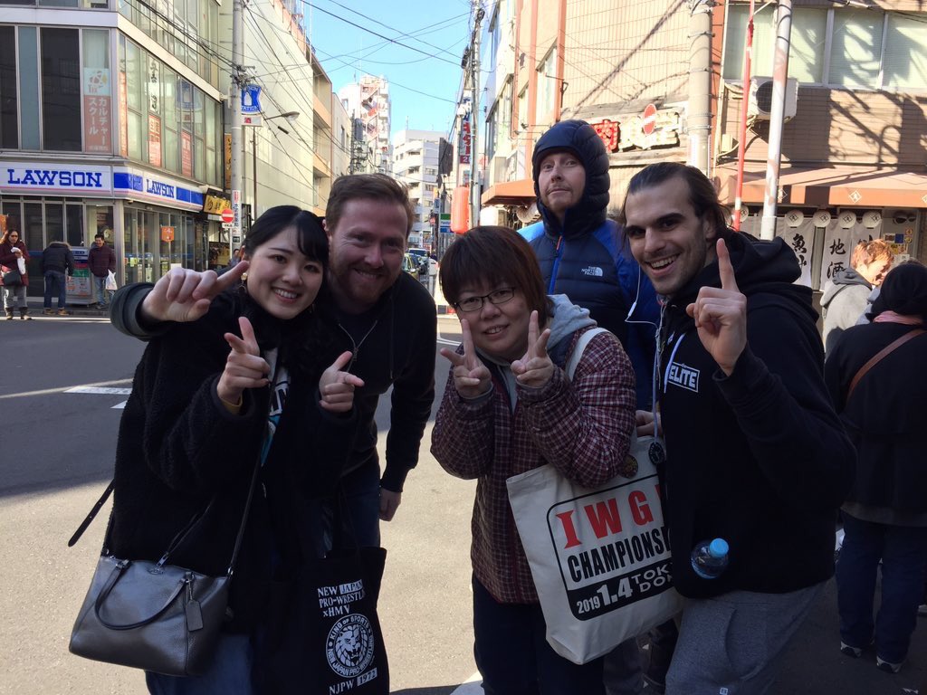 jacenes22's tweet photo. At the NJPW Shop!! @ScumbagGlasses @atsuko_Go_Ace @522love_ #LetsGoKenny #VinceMiddleFinger #wk13 #Love https://t.co/f5ROV3ULds