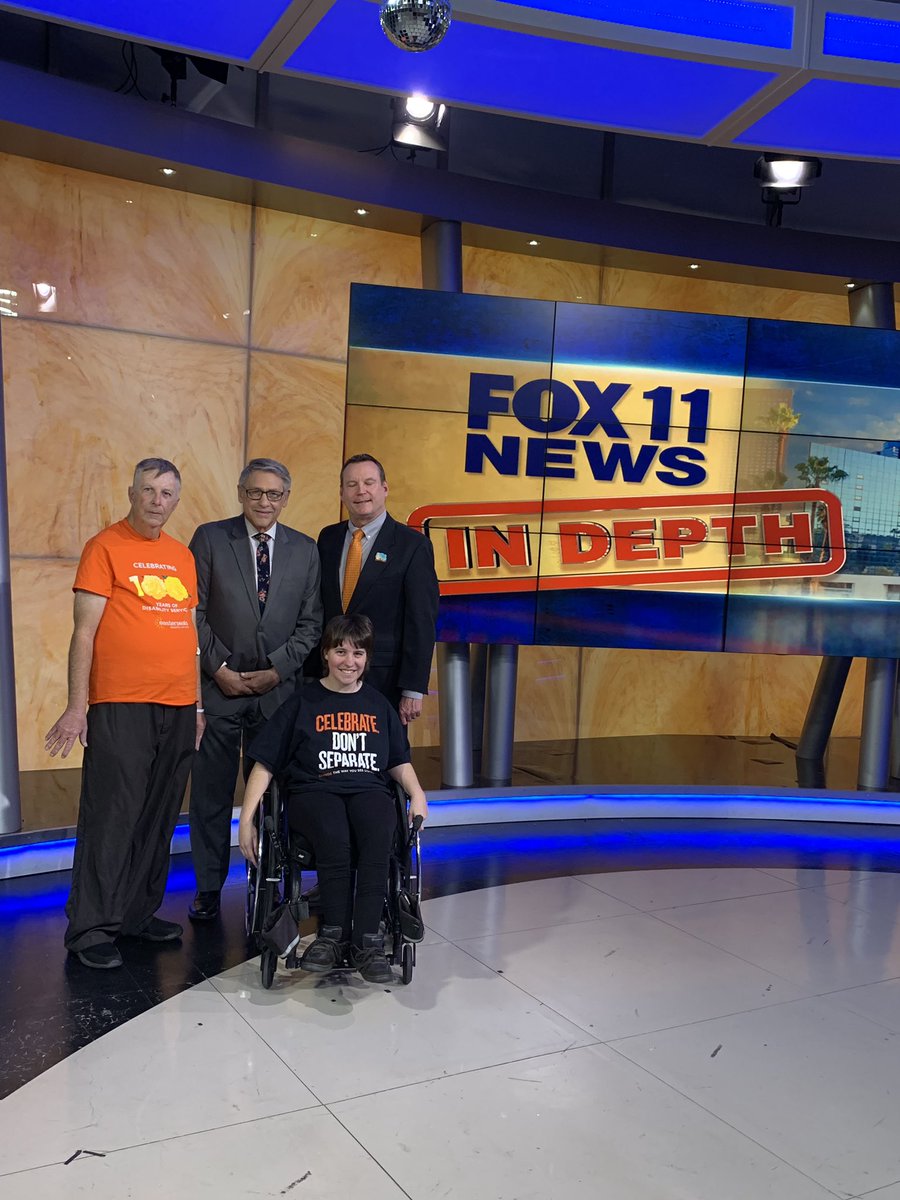 MarkWhitleyCEO's tweet photo. Thank you to @HalEisner for inviting me and our #RoseParade float riders Lora Glassman and Howard McBroom on his program @FOXLA #InDepth to talk about our organization and #Easterseals100 anniversary. The show airs this Sunday, Jan. 6 at noon! https://t.co/VcDBasag8L