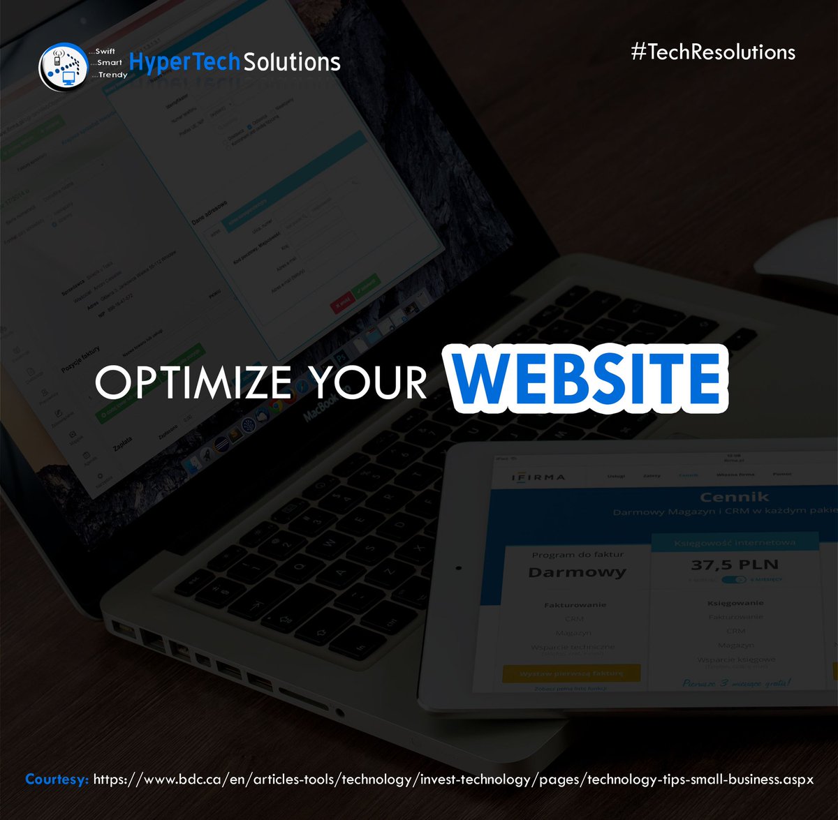 hypertechke's tweet image. 3.1 OPTIMIZE YOUR WEBSITE
A website is your company’s virtual storefront. Make sure your site isn’t text heavy and doesn’t require endless scrolling or clicking to find information. Prominently feature your contact details and a call to action.
#TechResolutions