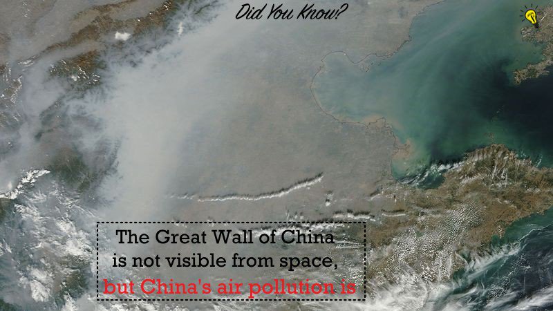 Did you know? Tag your FRIEND
For more interesting facts follow us on Instagram @top10khoj and visit the website for more details top10khoj.com #top10khoj #funfacts #pollution #pollutionfacts #pollutionfromspace #china #chinafacts #chinapollution #greatwallofchina