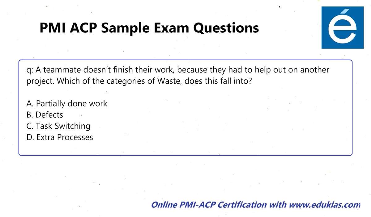 priyank69120537's tweet image. Learn PMI-ACP interview questions and quiz questions with Us. To help you, we have developed this free question answer sequel.
#pmiacp #agilecourse #onlinetraining #onlinecertification #training #certification #professionalcourse 
#eduklas