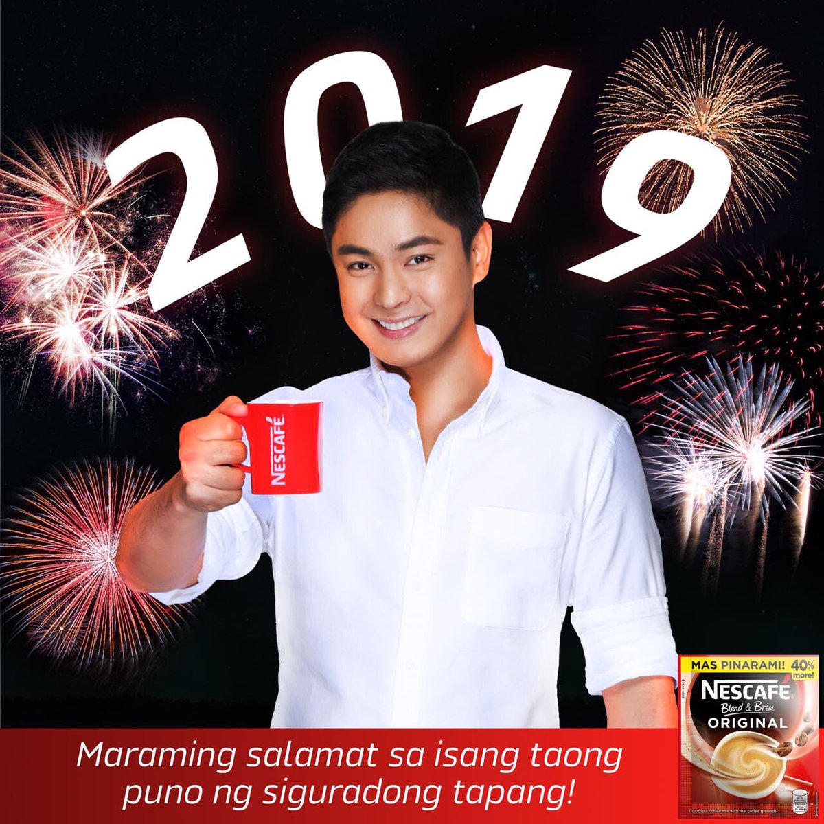 cocomartin_ph's tweet image. Sama-sama nating harapin ang bagong taon nang may siguradong tapang! #NESCAFEOriginal