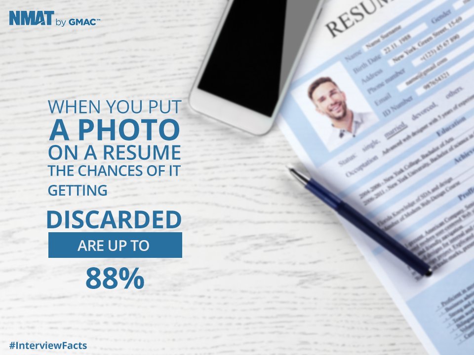 OfficialNMAT's tweet photo. Attaching a photo in your resume most likely seems unprofessional. Know more such #InterviewFacts and spare yourselves from getting rejected in your next interview. https://t.co/rKjMd8omMF