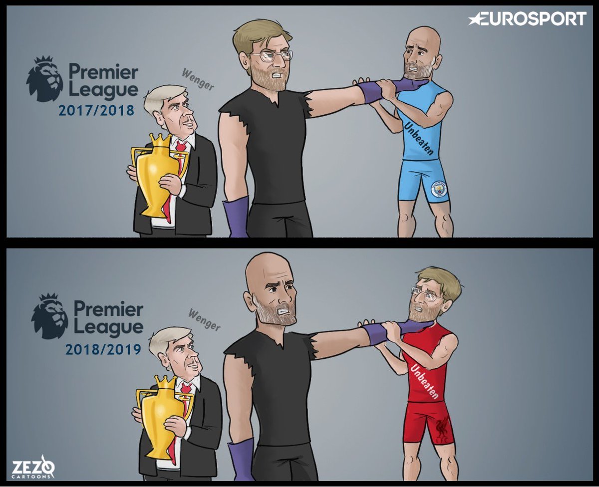 Manchester City - Liverpool مانشستر سيتي - ليفربول Cartoon : @Eurosport_UK