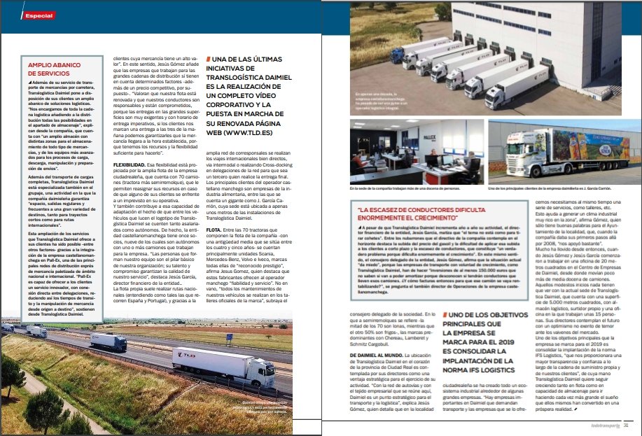 todotransport's tweet photo. No te pierdas el reportaje que publicamos en nuestro número de diciembre sobre @translogisticad ➡️"Un sueño cumplido" Enhorabuena a todos los profesionales que trabajan allí cada día para ofrecer el mejor servicio a sus clientes https://t.co/rgnaQ6Bd3q https://t.co/wLsIsD3rJG