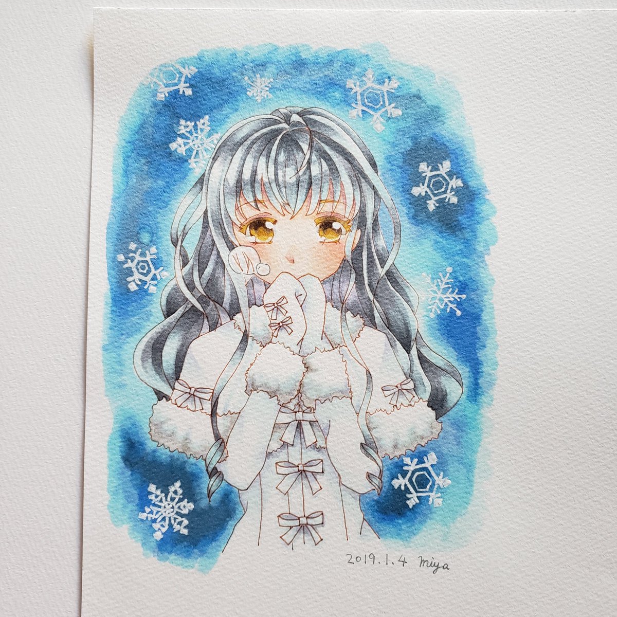 宮武 薔 みやたけ しょう Auf Twitter 初詣に行く途中 こんな感じの女の子を見かけました 雪ん子みたいで可愛い オリジナル イラスト