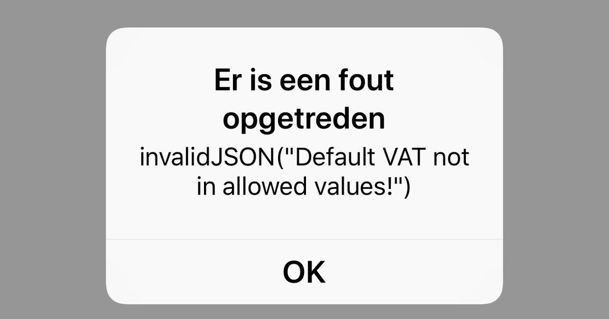 R0BINvanBEEK's tweet photo. @iZettle @iZettleSupport Hallo. Moet opnieuw inloggen op de app…???? Maar dat lukt niet. Krijg de hele tijd invaled JSON pop-up. https://t.co/kbC7kqQhRx