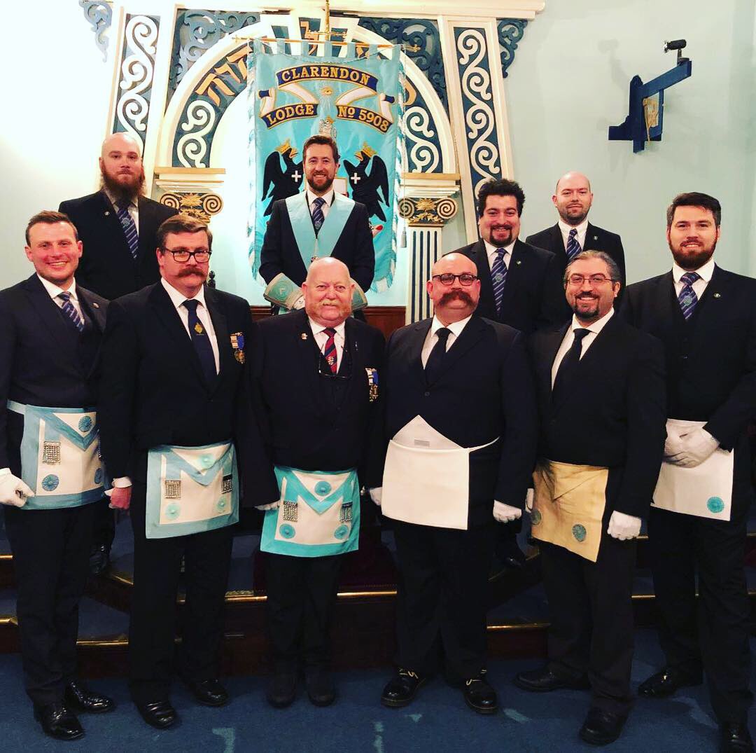 SarsenClub's tweet photo. Last night we had the pleasure of being back at Clarendon Lodge 5908 in #trowbridge to witness our chairman @ryanbhartley initiate a new brother into #freemasonry. A fantastic evening spent with Brothers from the #handlebarclub in #London. 🤝 https://t.co/aH7padrpND