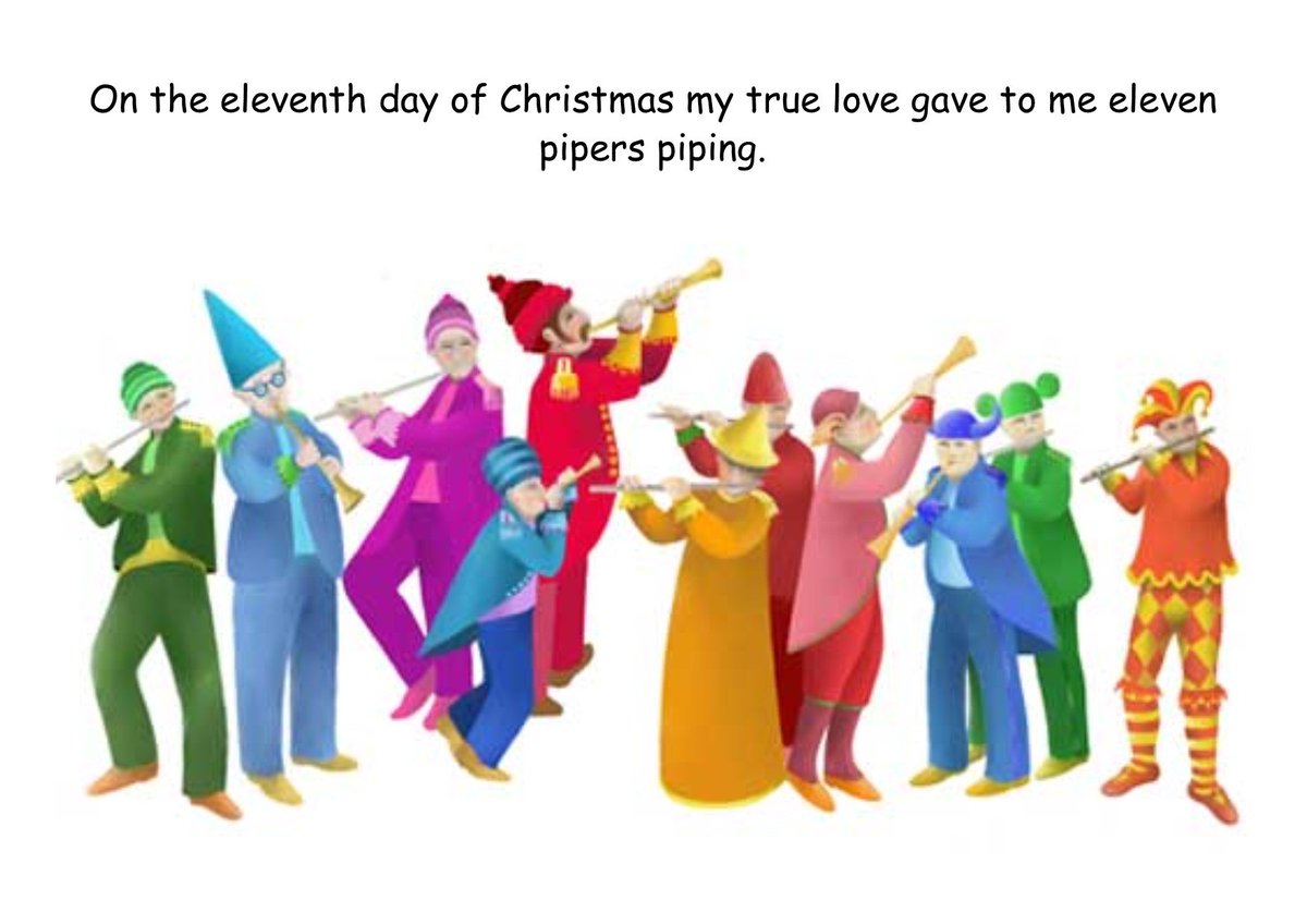YellowDotHedgeE's tweet photo. On the eleventh day of christmas my true love gave to me eleven pipers piping. https://t.co/KuyH3PNlZB