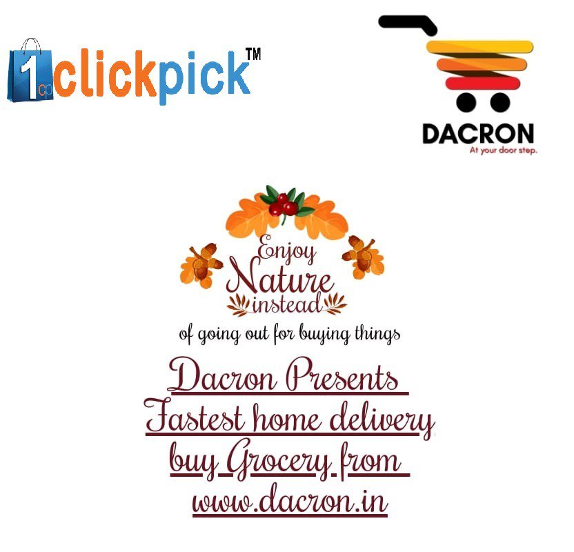 1clickpick's tweet image. Now 1clickpick.com is collaborating with #dacron shopping and retail. . lets Welcome Dacron into into our city. #groceryonline #bhubaneshwar #odisha #india