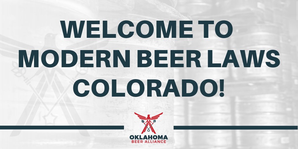 OKBeerAlliance's tweet photo. Last week, Colorado embraced #beermodernization and allowed full-strength beer sales in grocery and convenience stores. ๐๐๐ https://t.co/WGEhYCTPHp